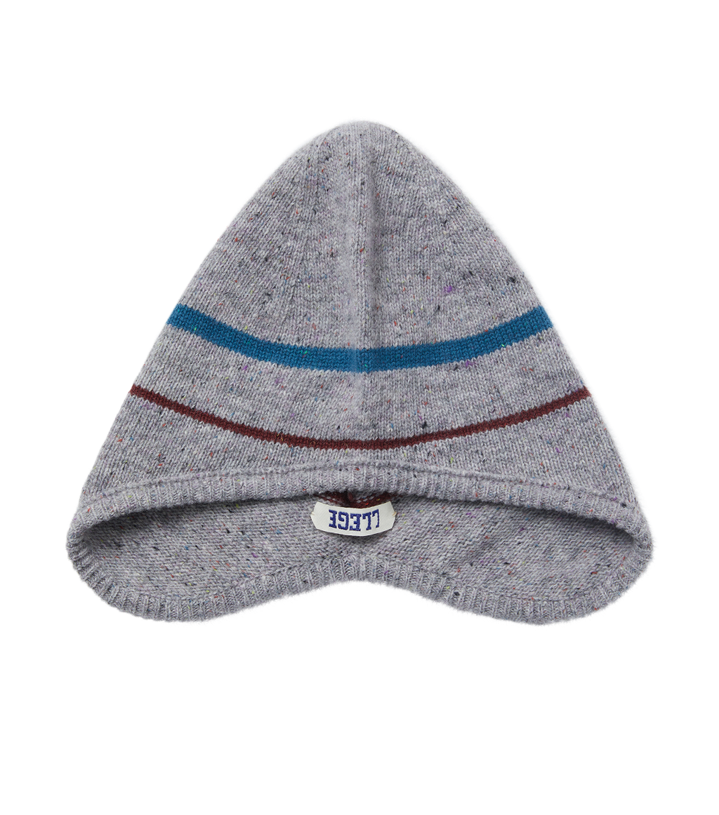 Llege - Melange Stripe Earmuff Beanie (Grey) (Grey) product image 2 | TRAB K-Fashion Australia