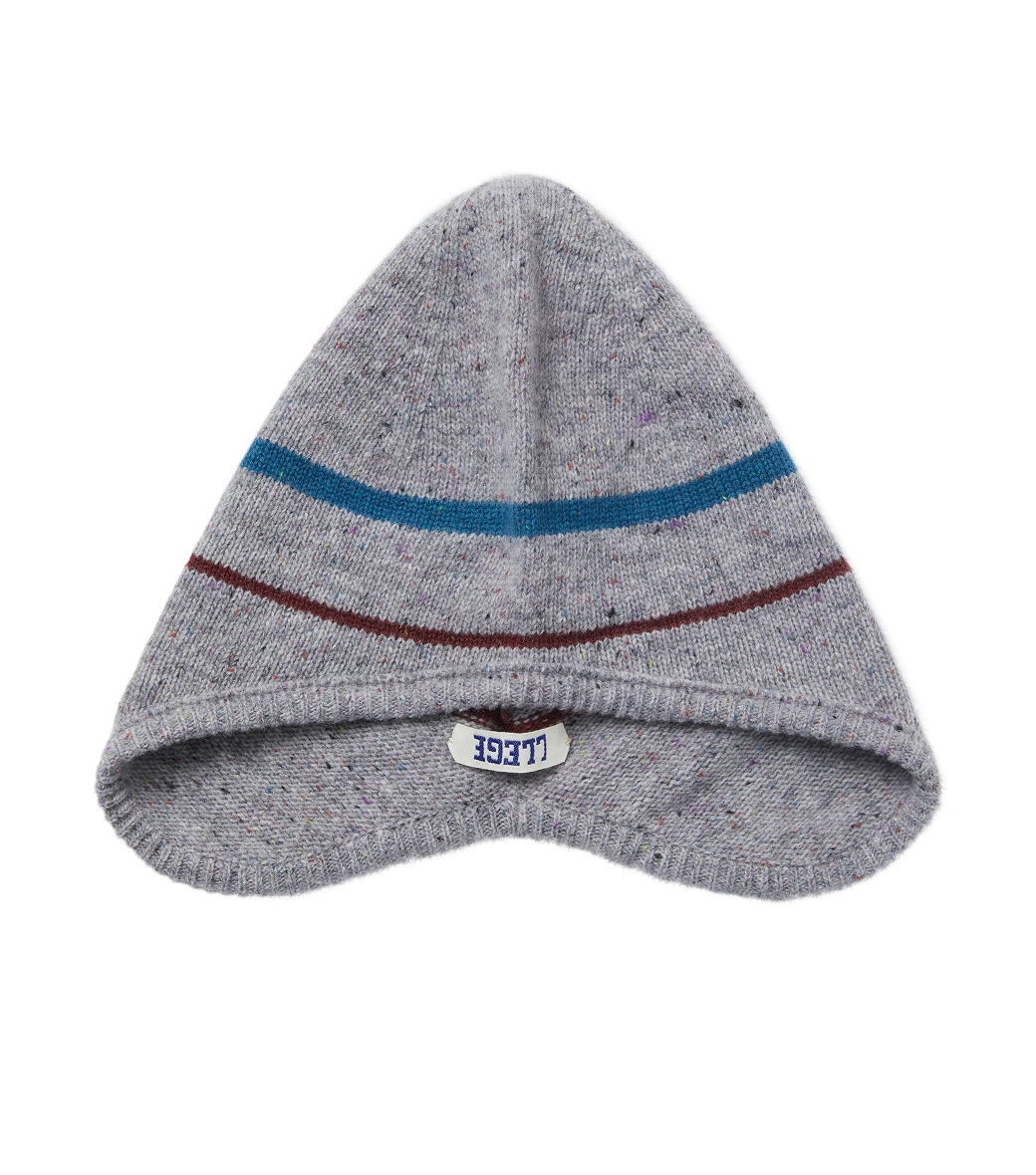 Llege - Melange Stripe Earmuff Beanie (Grey) (Grey) product image 2 | TRAB K-Fashion Australia