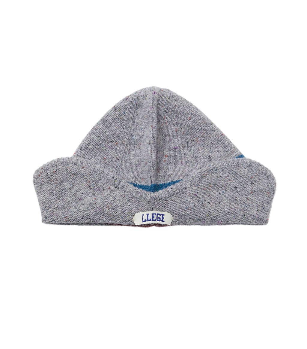 Llege - Melange Stripe Earmuff Beanie (Grey) (Grey) product image 3 | TRAB K-Fashion Australia