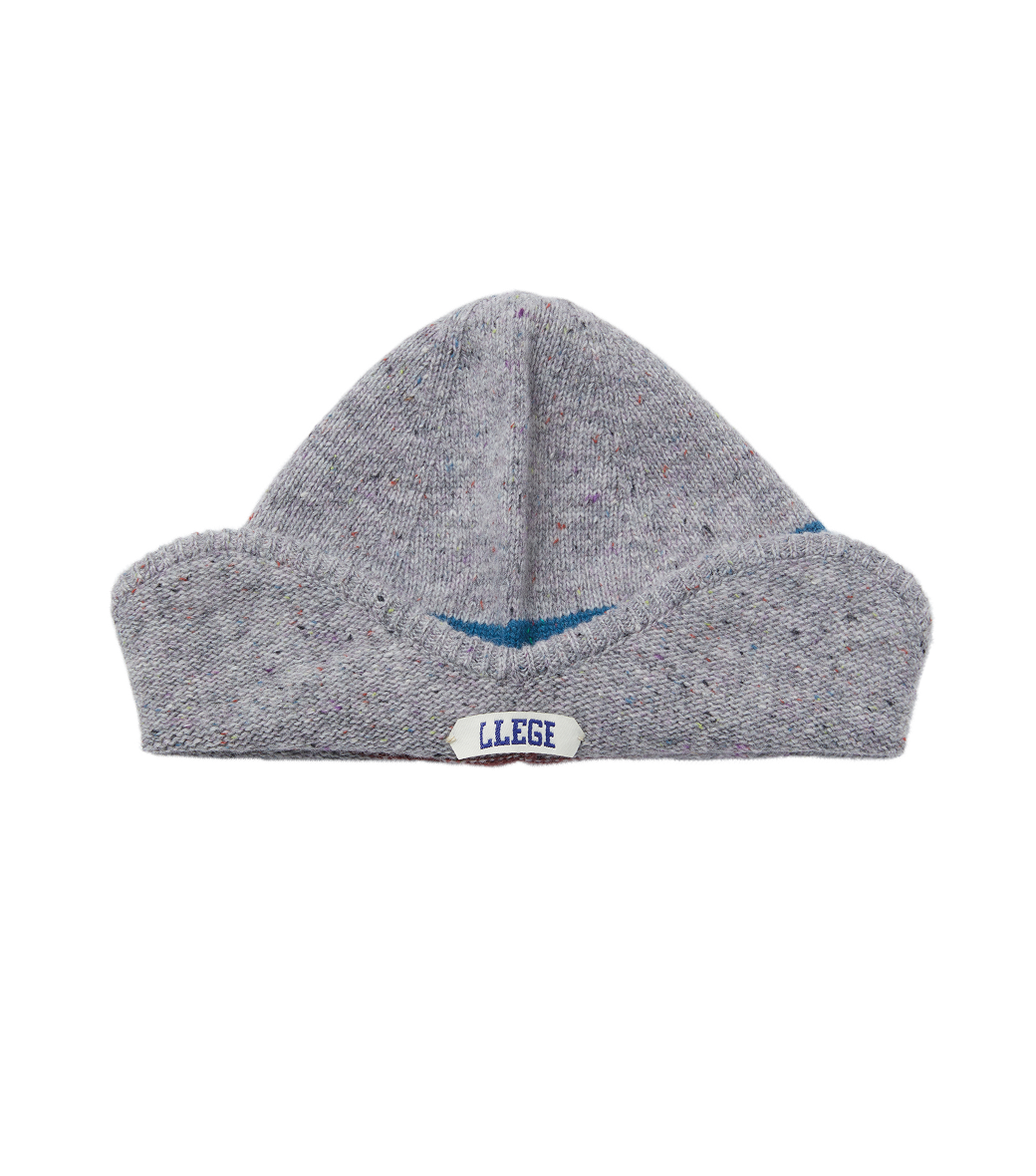 Llege - Melange Stripe Earmuff Beanie (Grey) (Grey) product image 3 | TRAB K-Fashion Australia