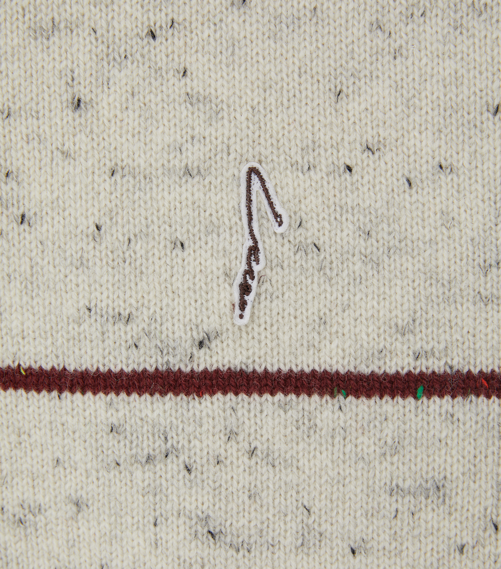 Llege - Melange Stripe Knit Sweater (Oatmeal) product image 4 | TRAB K-Fashion Australia