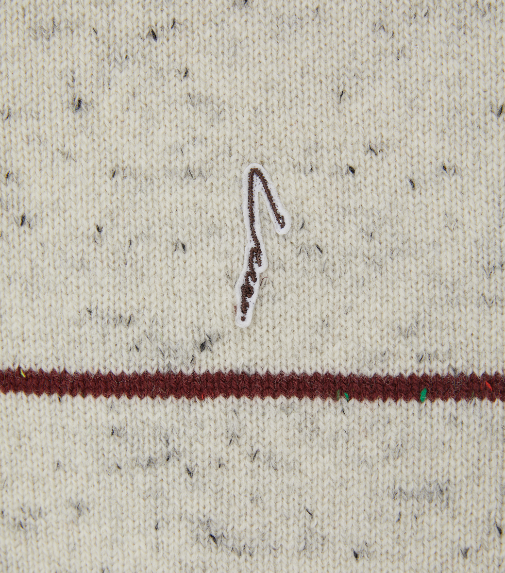 Llege - Melange Stripe Knit Sweater (Oatmeal) product image 4 | TRAB K-Fashion Australia