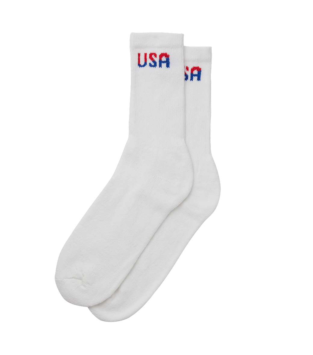 Llege - Usa Crew Socks 2PR (White) product image 2 | TRAB K-Fashion Australia