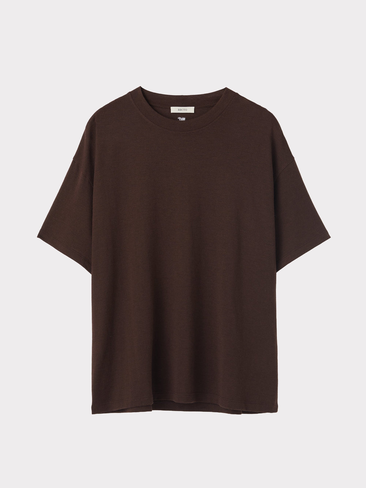 Recto - Wool Blend Oversized T-Shirt (Brown) product image 2 | TRAB K-Fashion Australia