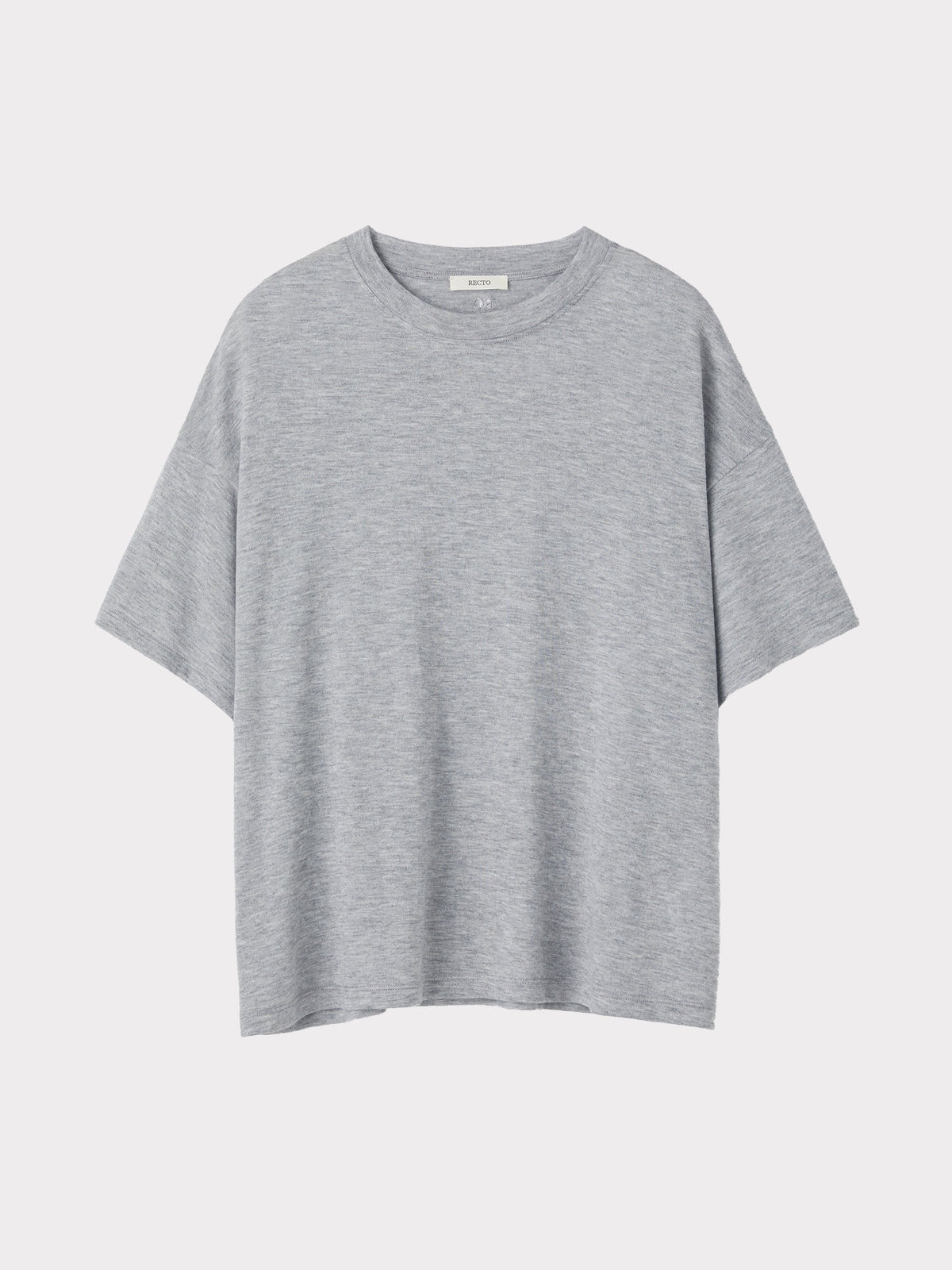 Recto - Wool Blend Oversized T-Shirt (Melange Grey) product image 1 | TRAB K-Fashion Australia