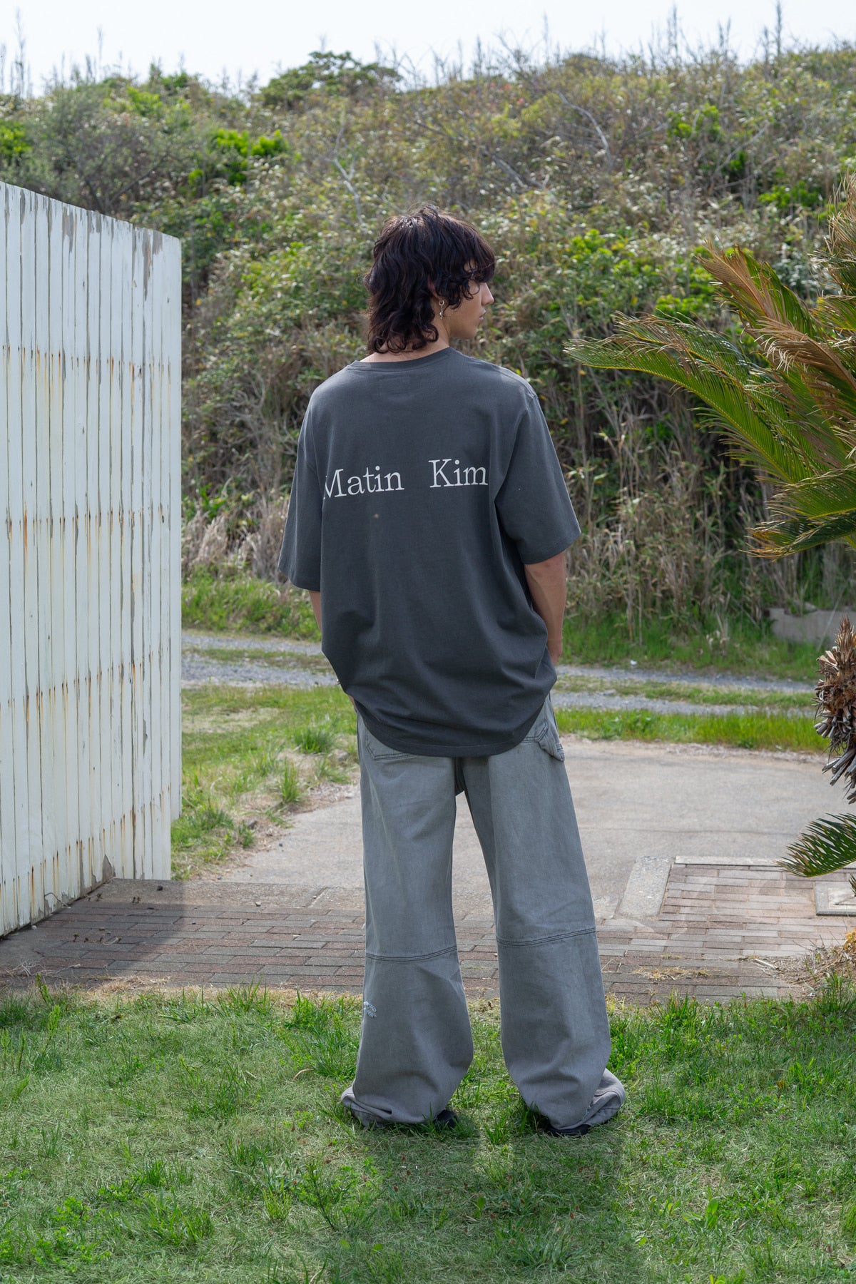Matin Kim - Vintage Washed Logo Top (Charcoal) product image 7 | TRAB K-Fashion Australia