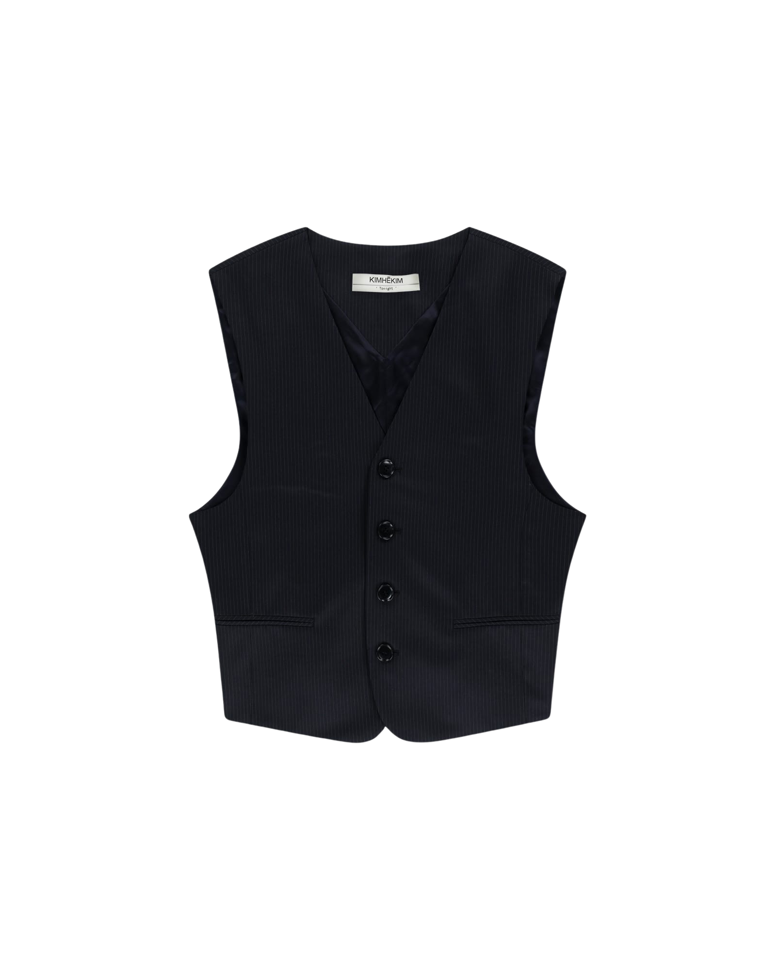 Kimhe Kim - Stripped Classic Vest (Navy) product image 13 | TRAB K-Fashion Australia