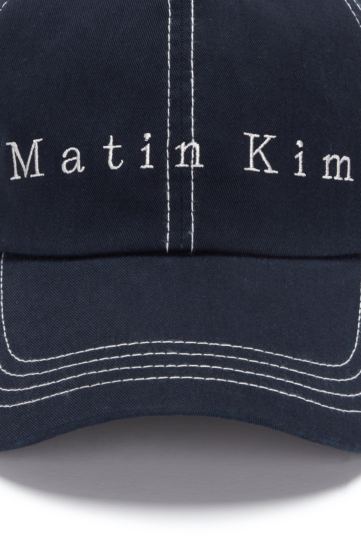 Matin Kim - Matin Stitch Ball Cap (Navy) product image 4 | TRAB K-Fashion Australia