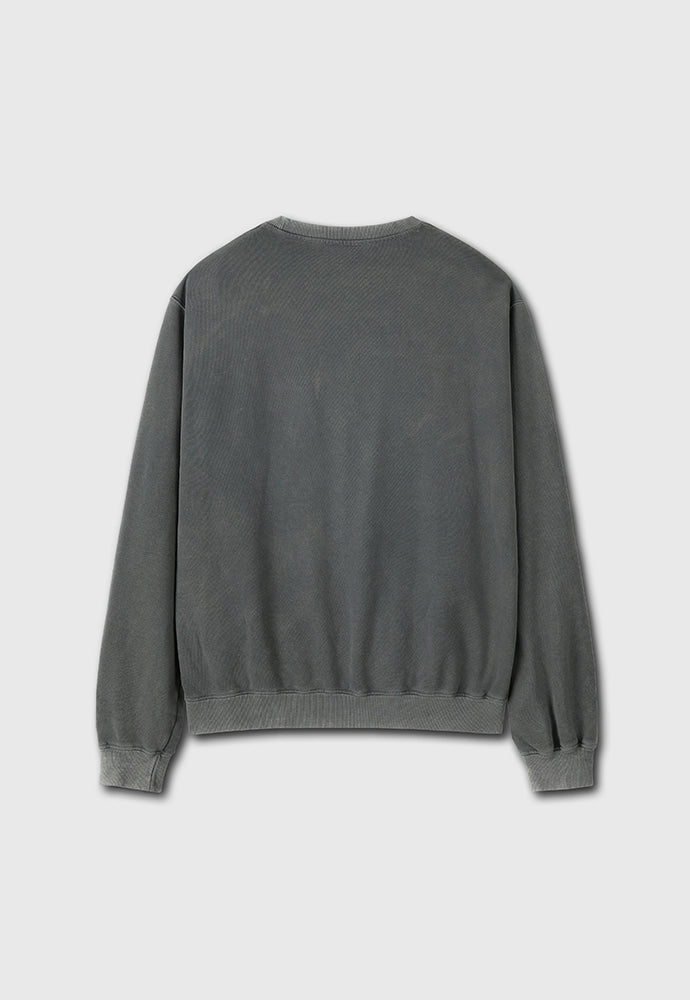 Tonywack - Confusion Mugshot Garment-Dyeing Sweatshirt (Faded Grey) product image 8 | TRAB K-Fashion Australia