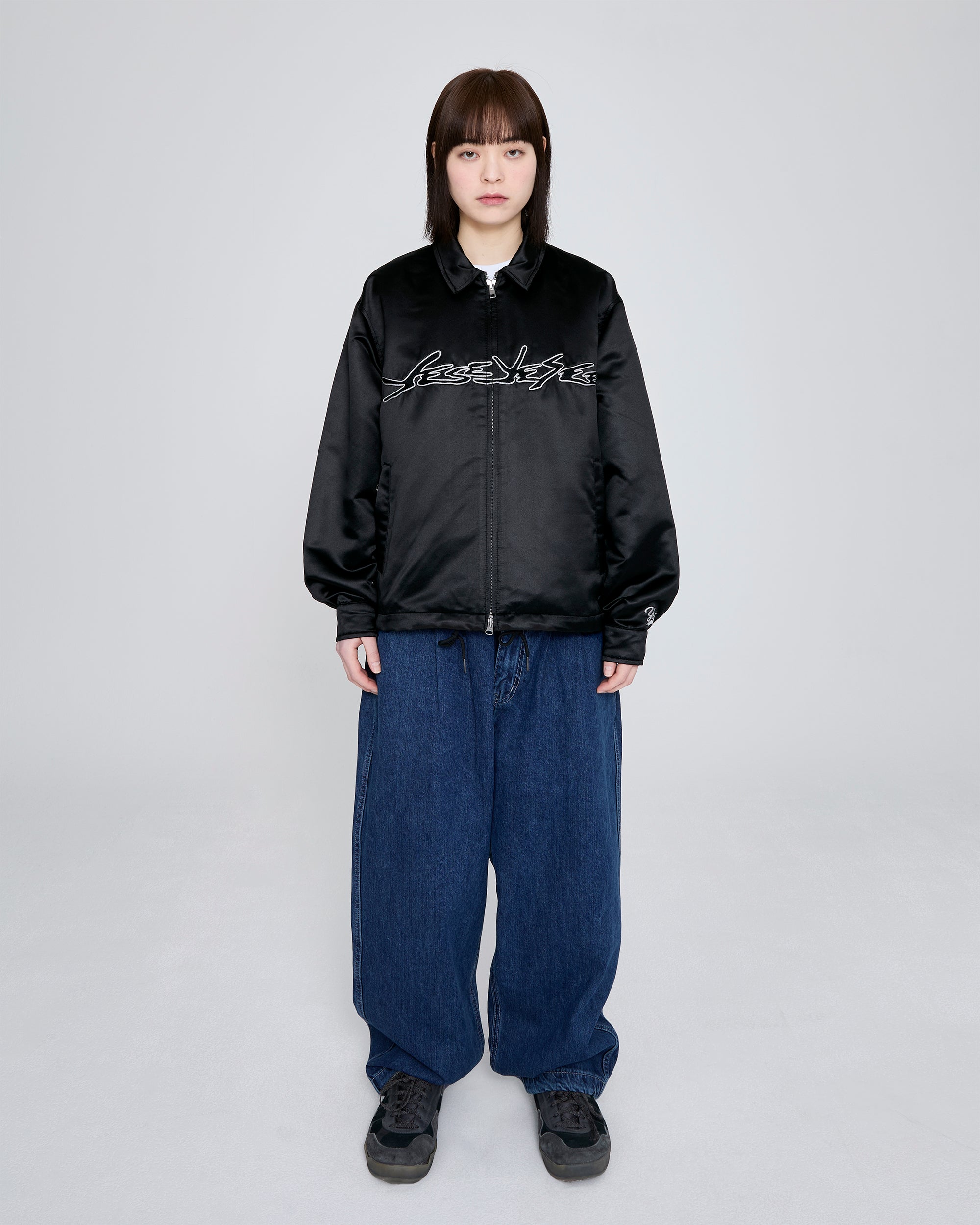 yeseyesee - Chain Stitch Logo Coach Jacket (Black) product image 10 | TRAB K-Fashion Australia