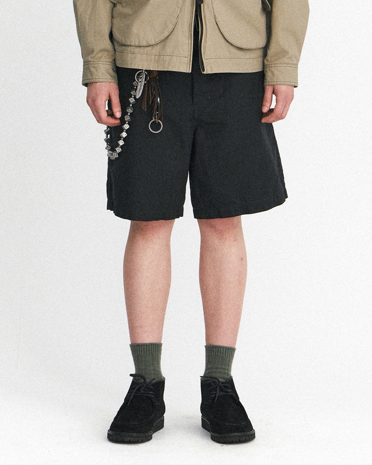 Eastlogue - Belted Cattleman Shorts (Black Linen) product image 2 | TRAB K-Fashion Australia