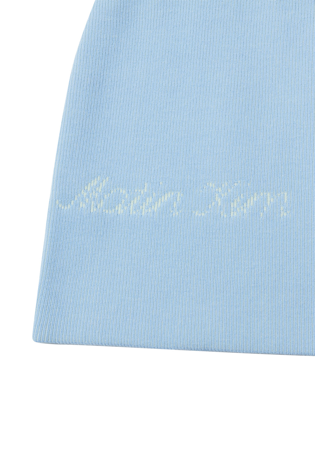 Matin Kim - Two Tone Banding Knit Mini Skirt (Blue) product image 4 | TRAB K-Fashion Australia