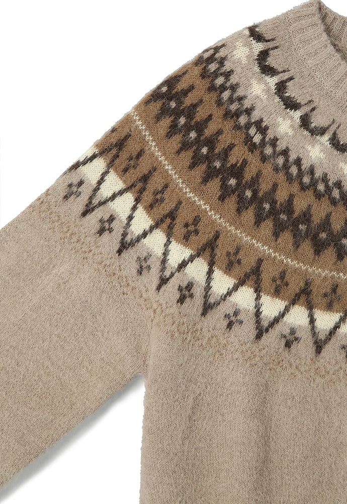 Art if acts - Fair Isle Mohair Cardigan (Wood) product image 9 | TRAB K-Fashion Australia