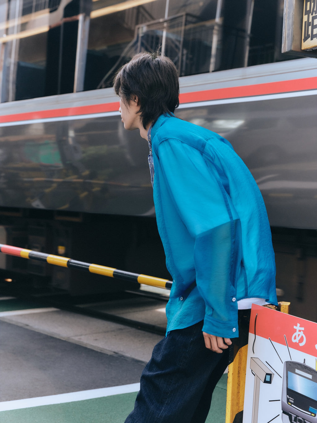 Stu - Sheer Shirt (Blue) product image 6 | TRAB K-Fashion Australia