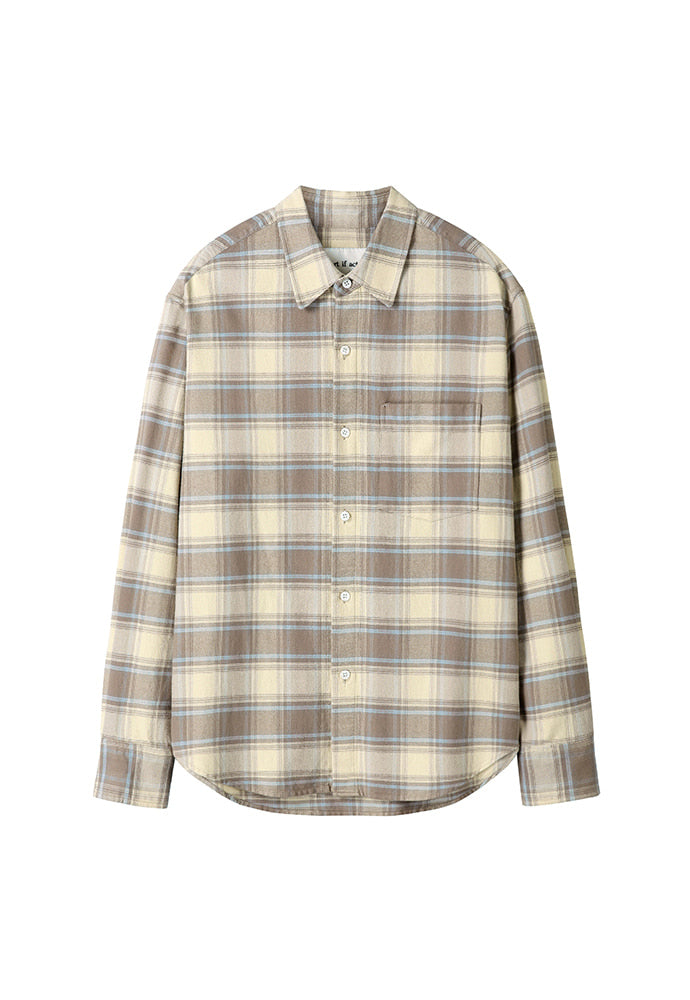 Art if acts - French Flannel Check Shirt (Vanilla Sky) product image 7 | TRAB K-Fashion Australia