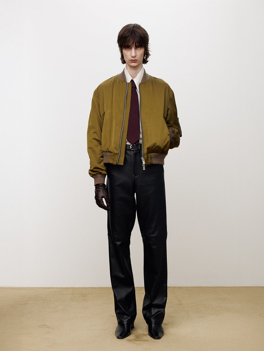 Tonywack - Nylon Bomber Jacket (Olive Gold) product image 2 | TRAB K-Fashion Australia