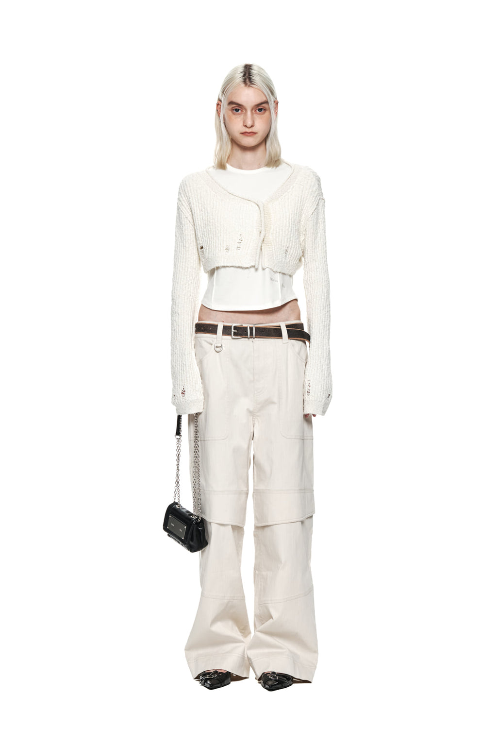 Matin Kim - Knee Big Pocket Cotton Pants (Ivory) product image 10 | TRAB K-Fashion Australia