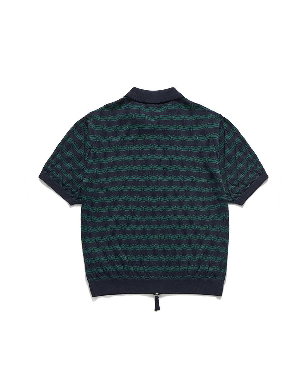 Eastlogue - Weavy Zip Up Half Cardigan (D.navy & Green) product image 6 | TRAB K-Fashion Australia