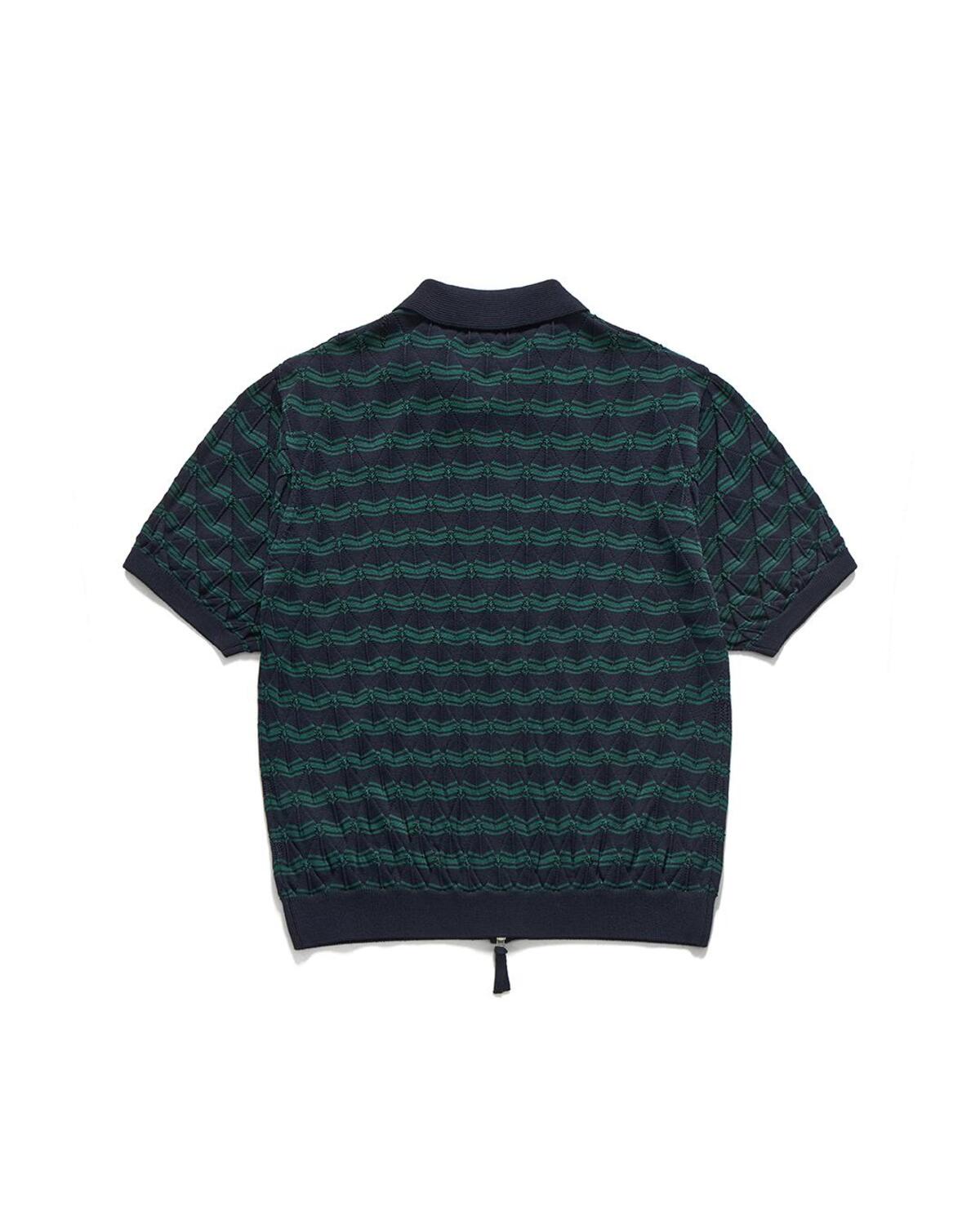 Eastlogue - Weavy Zip Up Half Cardigan (D.navy & Green) product image 6 | TRAB K-Fashion Australia