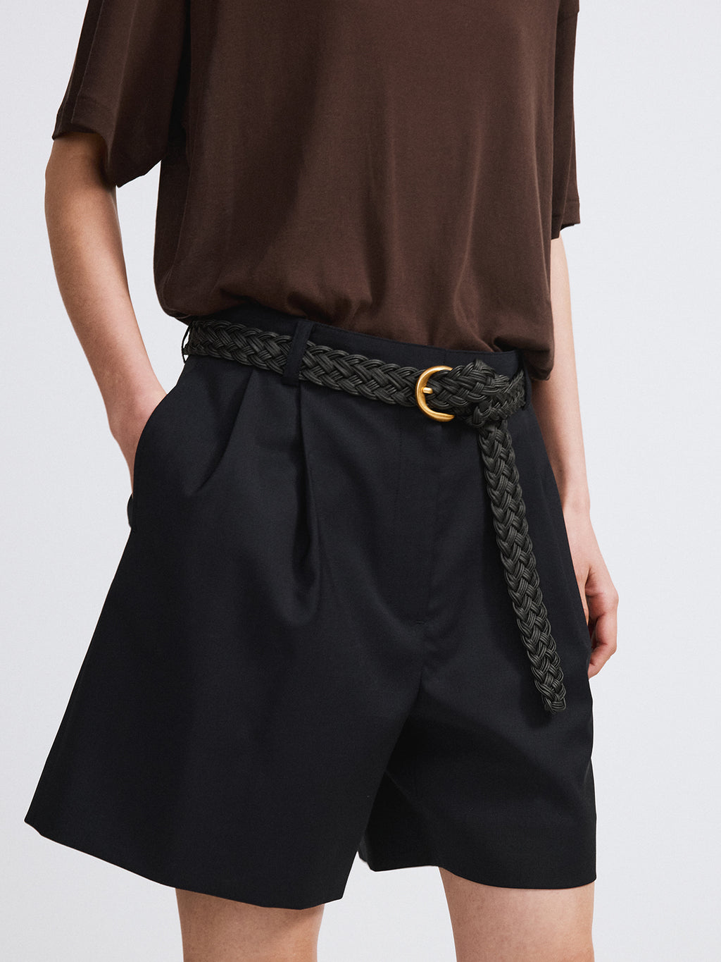 Recto - Double Pleated Shorts (Dark Navy) product image 3 | TRAB K-Fashion Australia