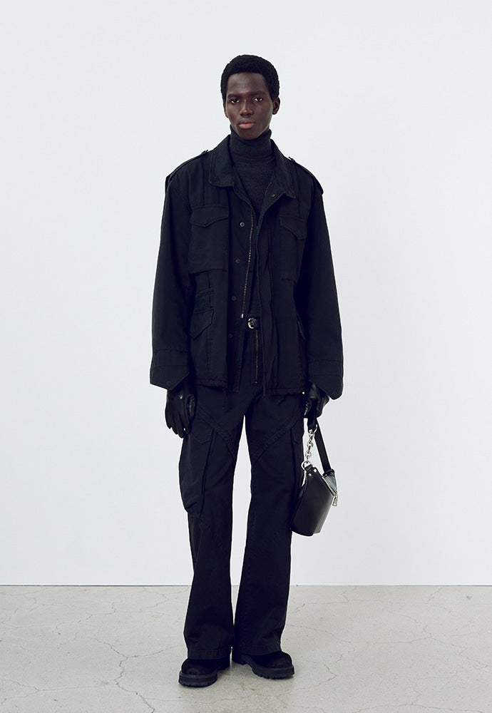 Tonywack - Garment-Dyed Gabardine Oversized Military Jacket (Carbon Pigment) product image 18 | TRAB K-Fashion Australia