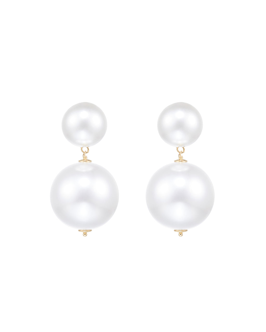 Numbering - Oversized Pearl 2-Drop Earrings #9122 product image 5 | TRAB K-Fashion Australia
