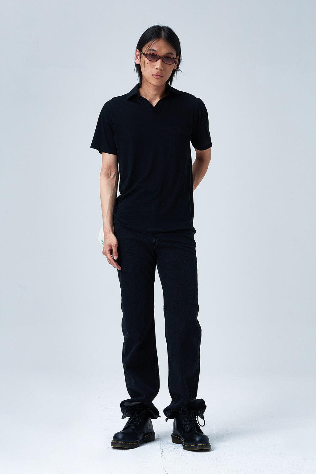 Deinet - Vintage Collar T-Shirt (Black) product image 4 | TRAB K-Fashion Australia