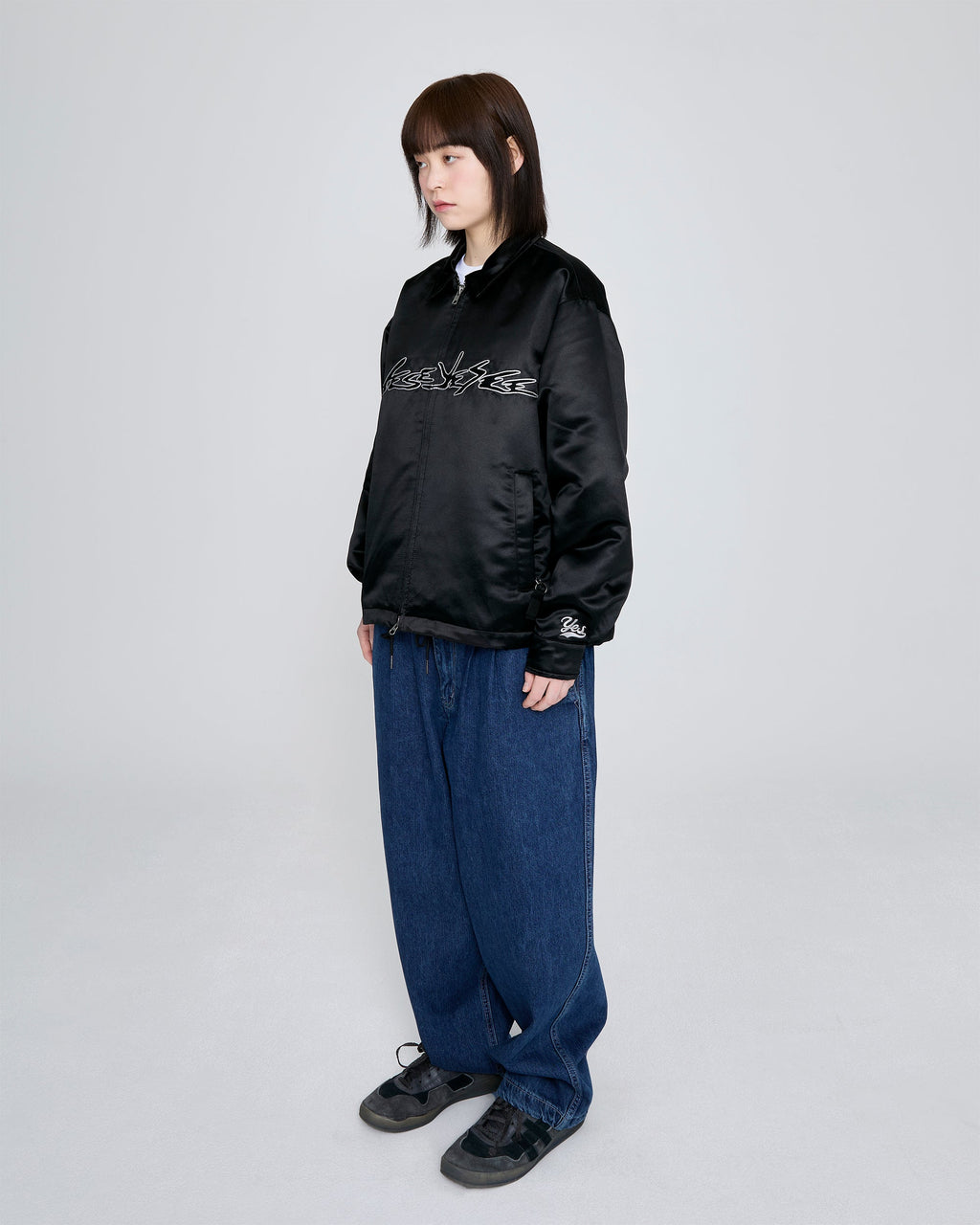 yeseyesee - Chain Stitch Logo Coach Jacket (Black) product image 11 | TRAB K-Fashion Australia