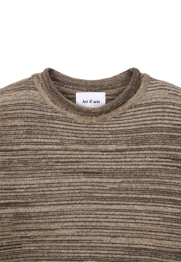 Art if acts - Melange Roll up Pullover Knit (Truffle) product image 8 | TRAB K-Fashion Australia