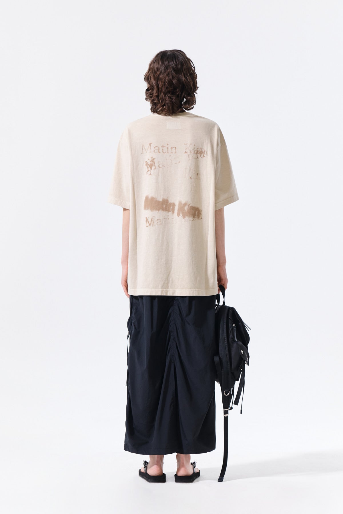 Matin Kim - Patch Pocket Shirring Nylon Skirt (Black) product image 8 | TRAB K-Fashion Australia