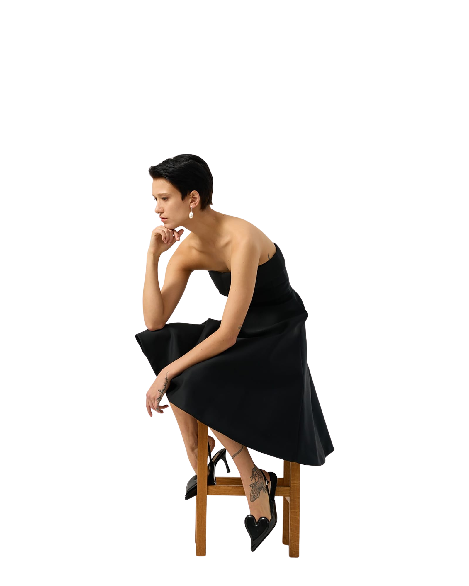 Kimhe Kim - Neo Emma Tube Top Midi Dress (Black) product image 6 | TRAB K-Fashion Australia