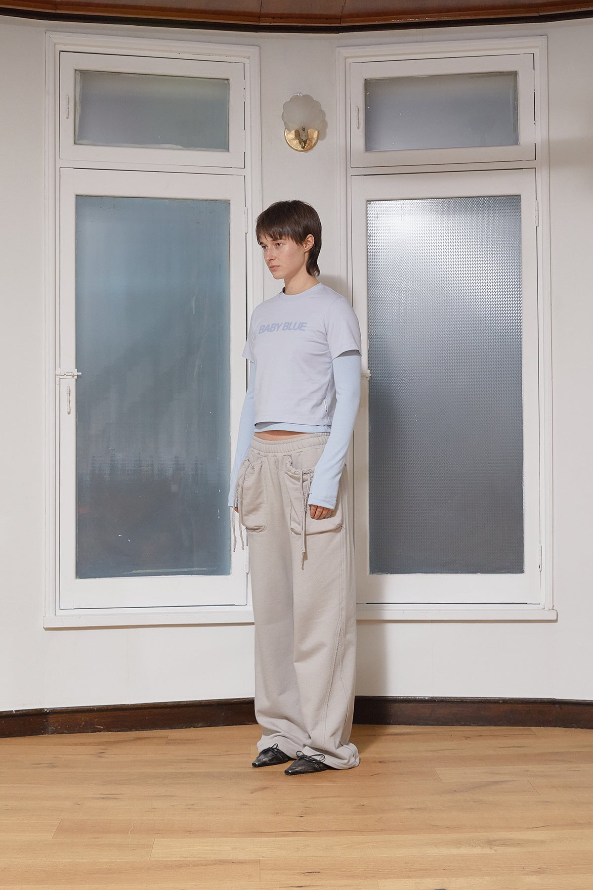 Matin Kim - Volume Pocket Sweatpants (Beige) product image 8 | TRAB K-Fashion Australia