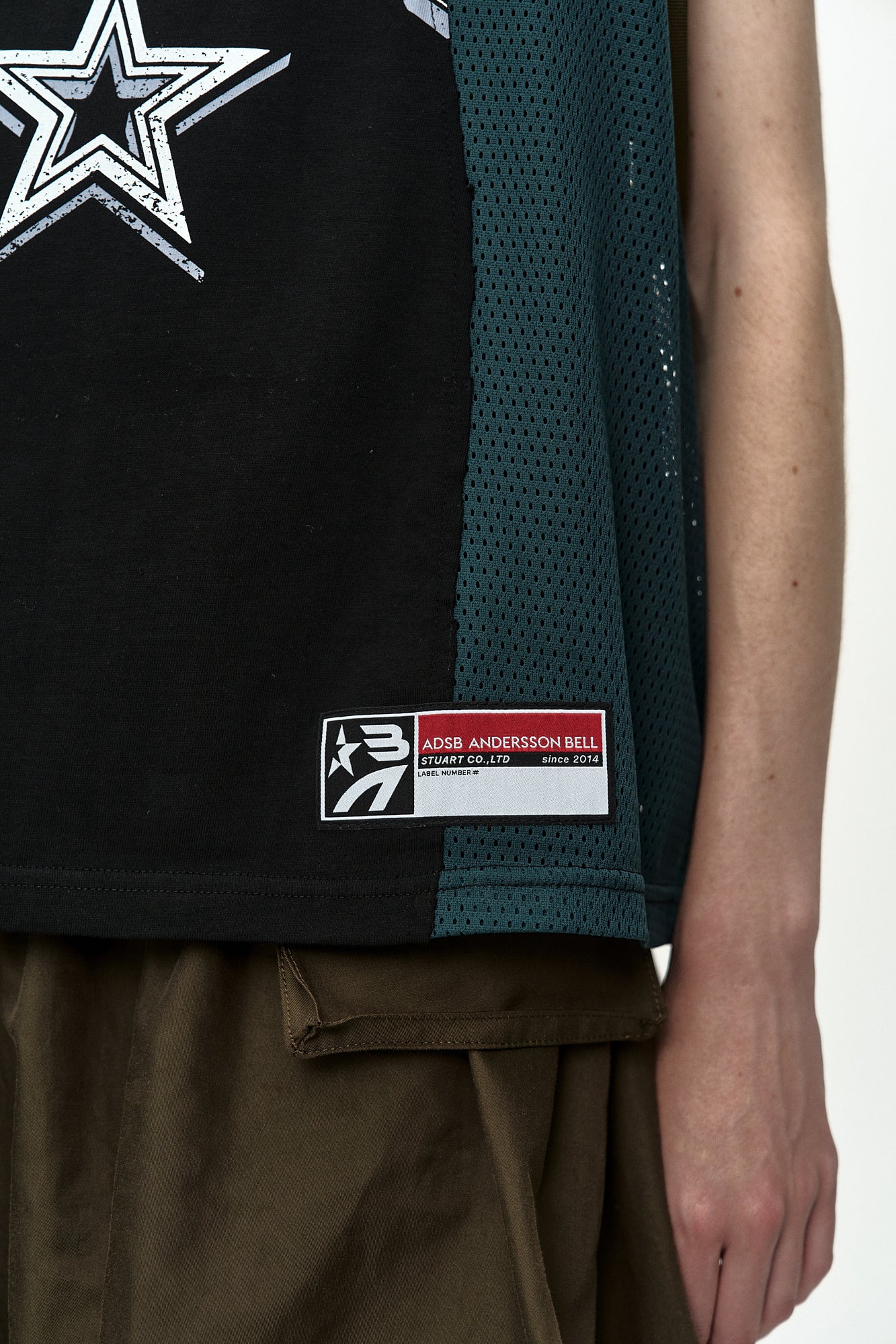 Andersson Bell - Basketball Jersey Layered Roll Up T-Shirt (Khaki/Green) product image 6 | TRAB K-Fashion Australia