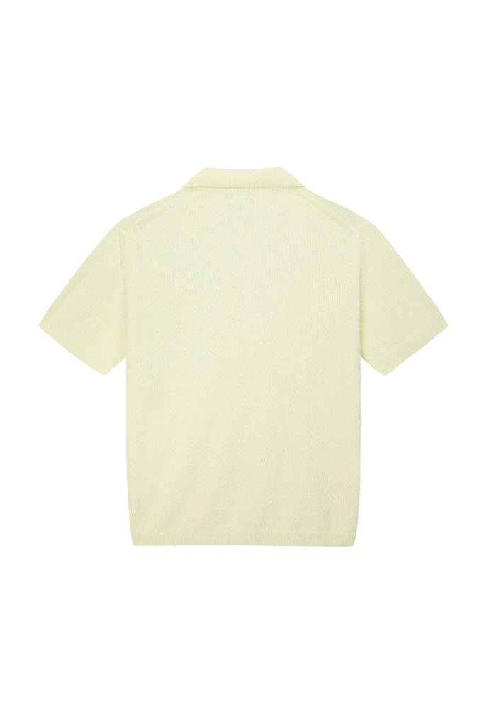 Tonywack - Soft Textured Boucle Open-Collar Knit (Pale Yellow) product image 6 | TRAB K-Fashion Australia