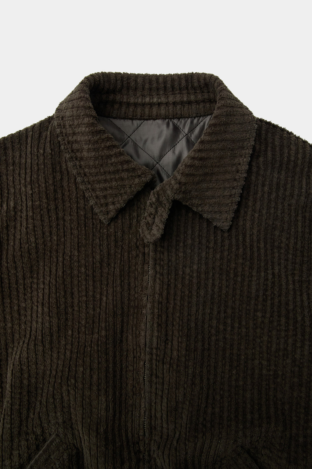Coor - Corduroy Dyed Swingtop Quilted Bomber (Grayish Khaki) product image 5 | TRAB K-Fashion Australia