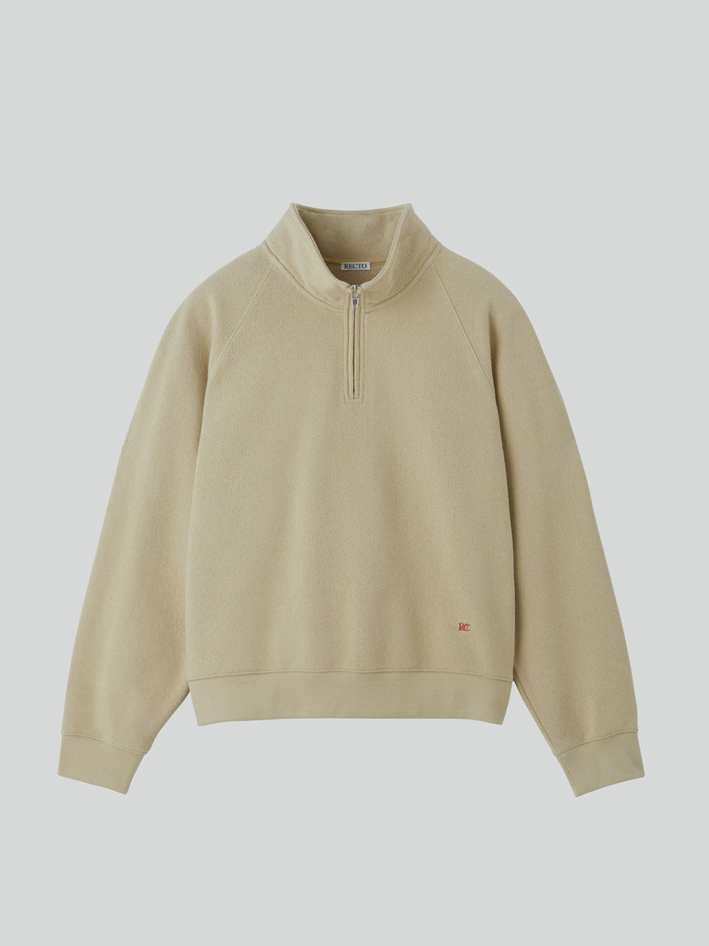 Recto - Rc Logo Half-Zip Sweatshirt (Beige) product image 5 | TRAB K-Fashion Australia