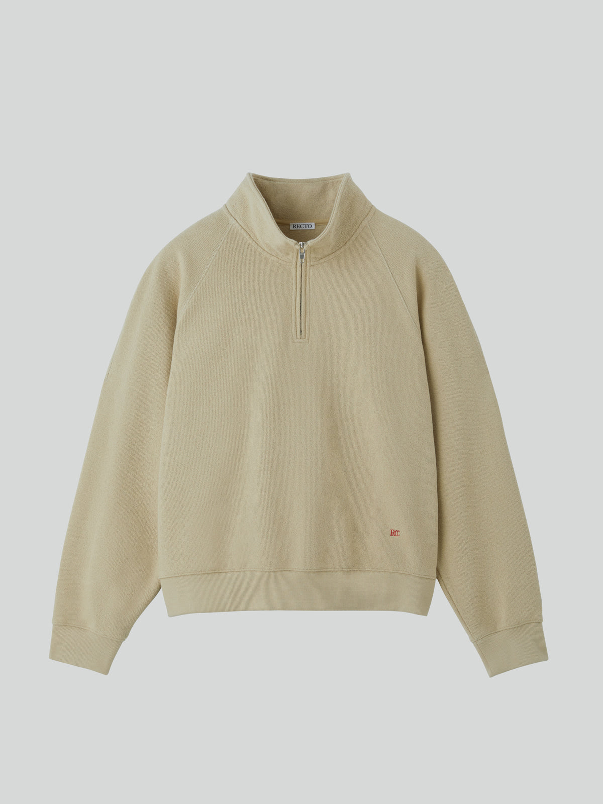 Recto - Rc Logo Half-Zip Sweatshirt (Beige) product image 5 | TRAB K-Fashion Australia