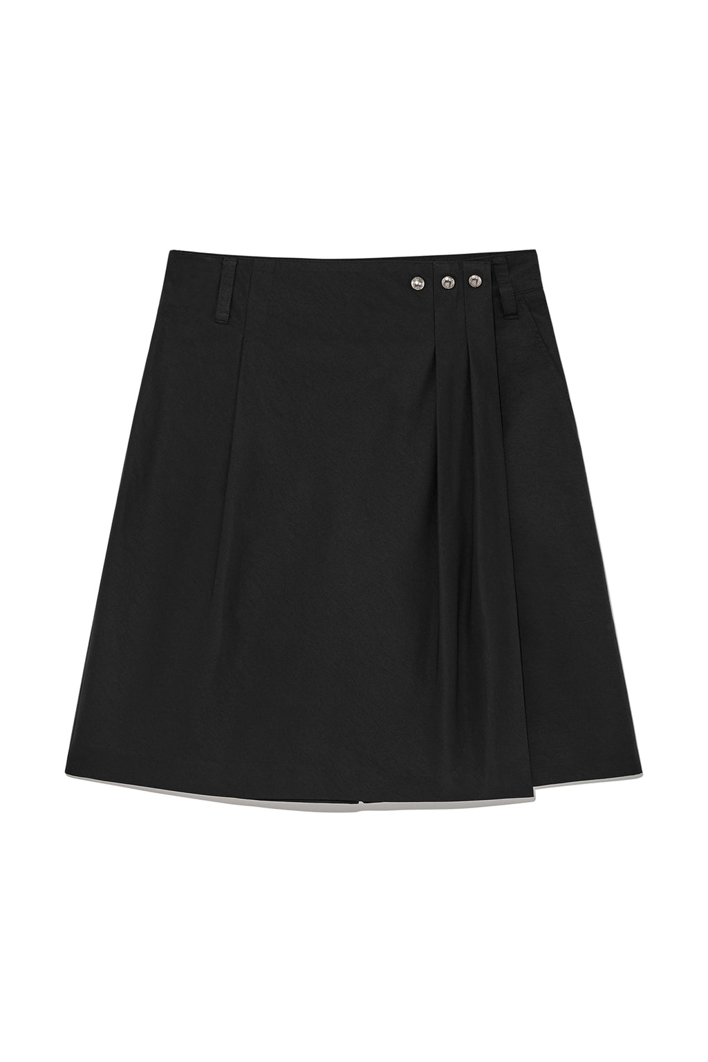 Matin Kim - Bermuda Wrap Skirt Pants (Black) product image 1 | TRAB K-Fashion Australia