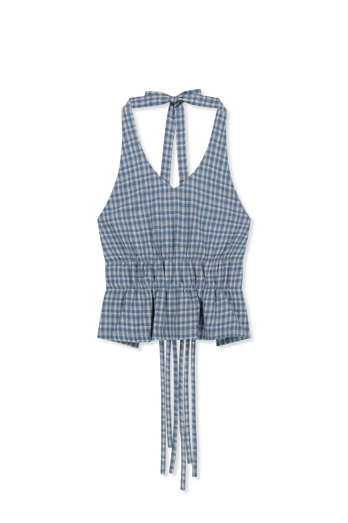 Matin Kim - Halter Neck Shirring Blouse (Blue) product image 1 | TRAB K-Fashion Australia