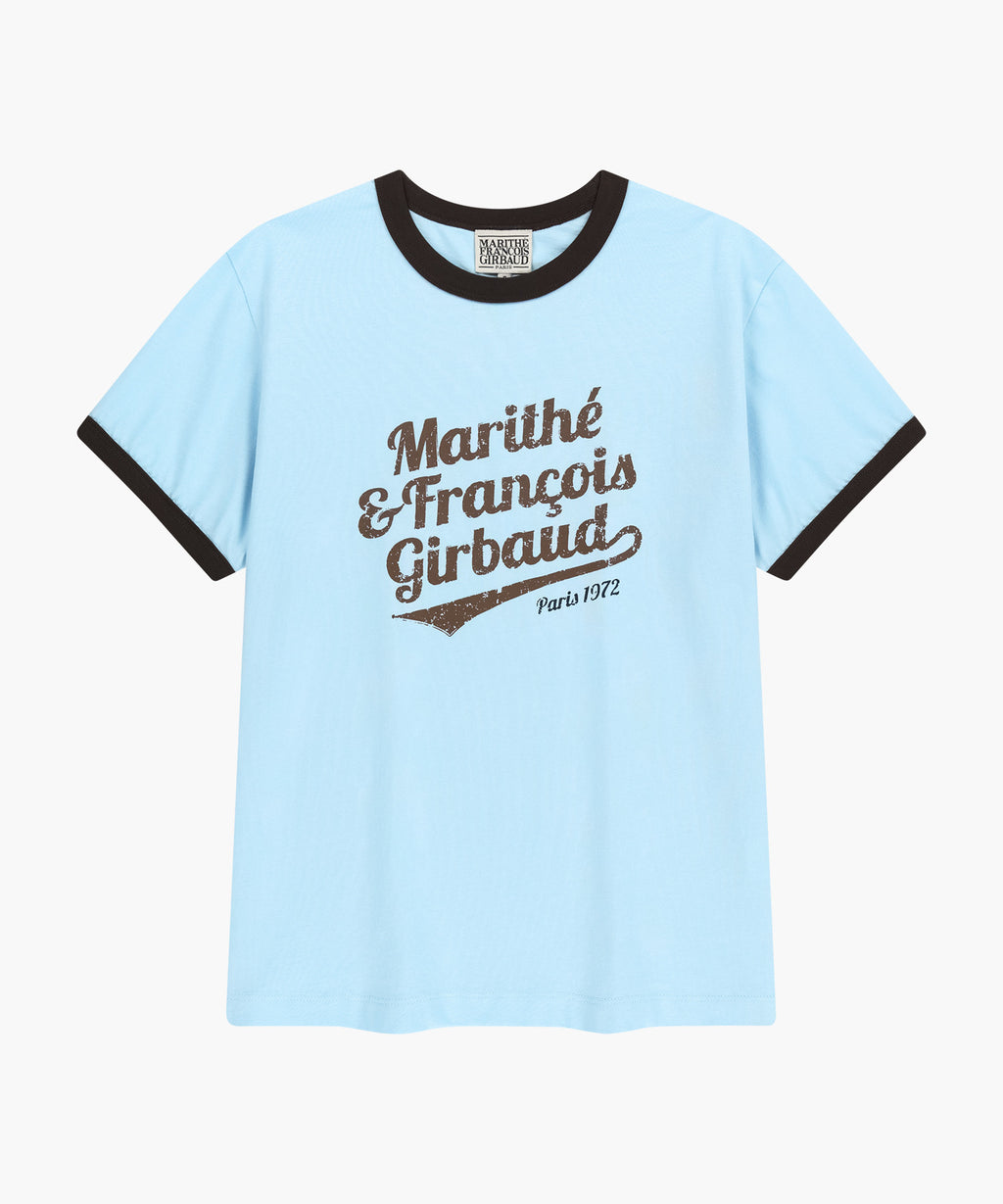 Marithe & Francois Girbaud - Vintage Logo Ringer Tee (Sky Blue) product image 6 | TRAB K-Fashion Australia