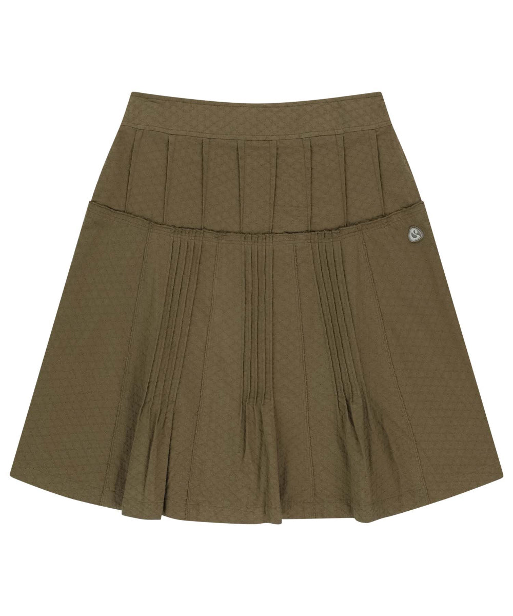 Coyseio - Flower Pintuck Skirt (Brown) product image 7 | TRAB K-Fashion Australia