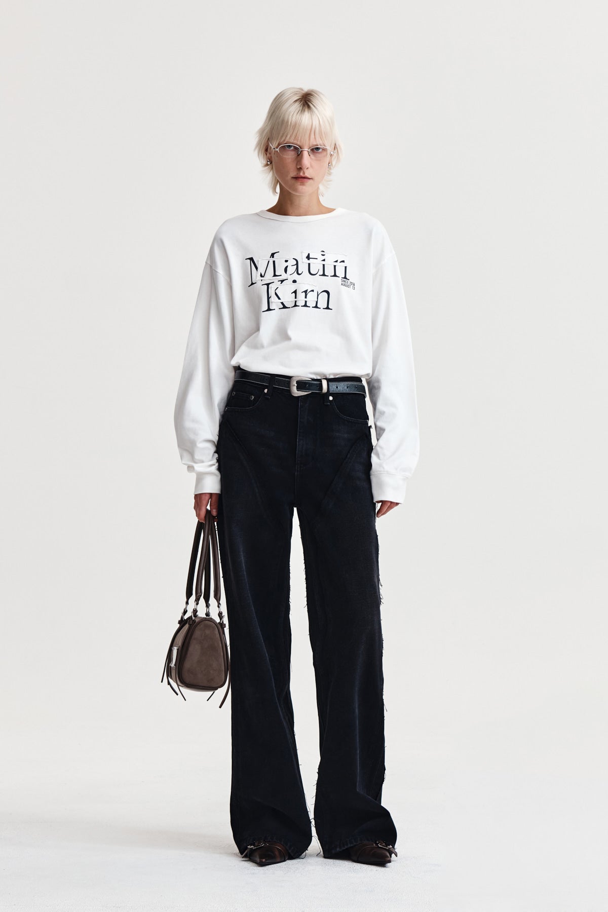 Matin Kim - Patch Graphic Long Sleeve Top (White) product image 8 | TRAB K-Fashion Australia
