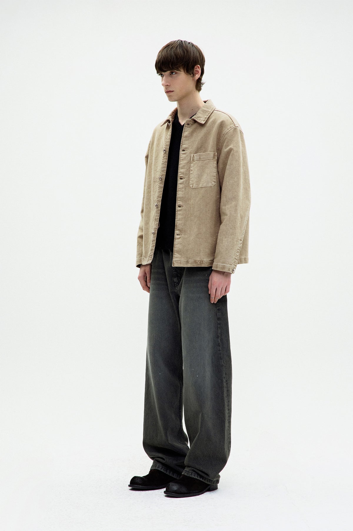 Coor - Garment Dyed Rumberjack Shirt (Beige) product image 3 | TRAB K-Fashion Australia