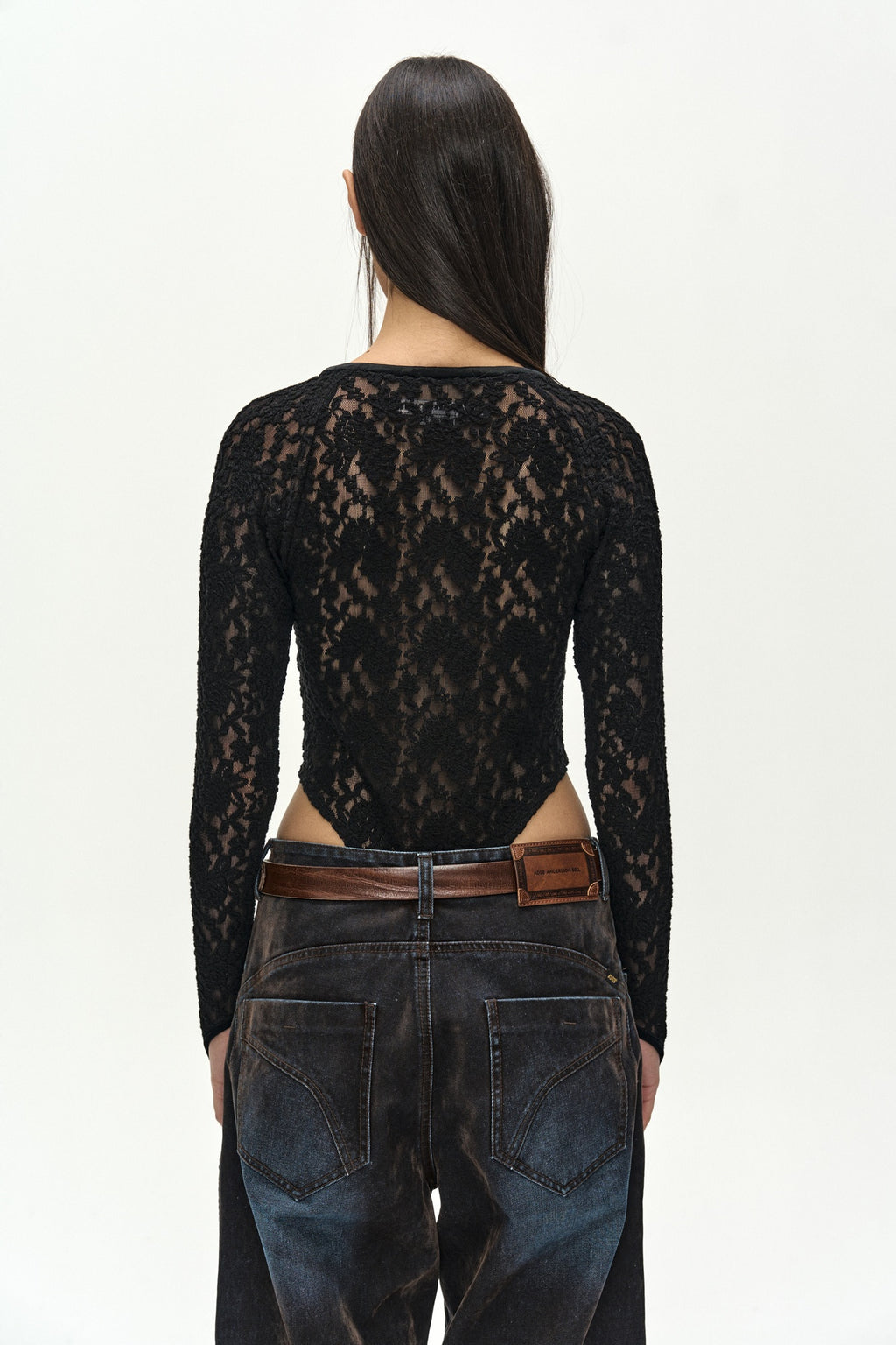 Andersson Bell - Lace Mesh Bodysuit (black) (Black) product image 5 | TRAB K-Fashion Australia