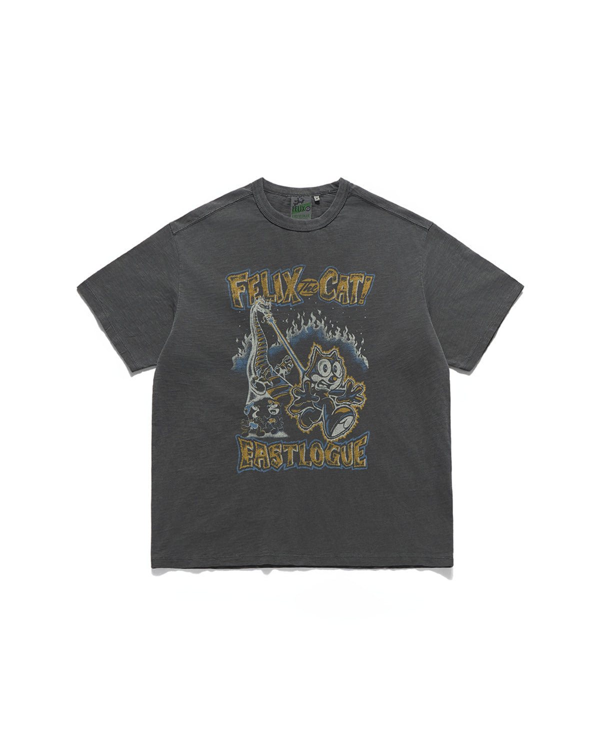 Eastlogue - Felix Vtg Dyed Comics T-shirts (Pigment Charcoal) product image 1 | TRAB K-Fashion Australia
