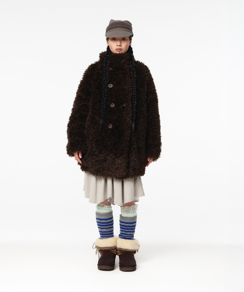 Coyseio - Soft Fur Coat (Dark Brown) product image 7 | TRAB K-Fashion Australia