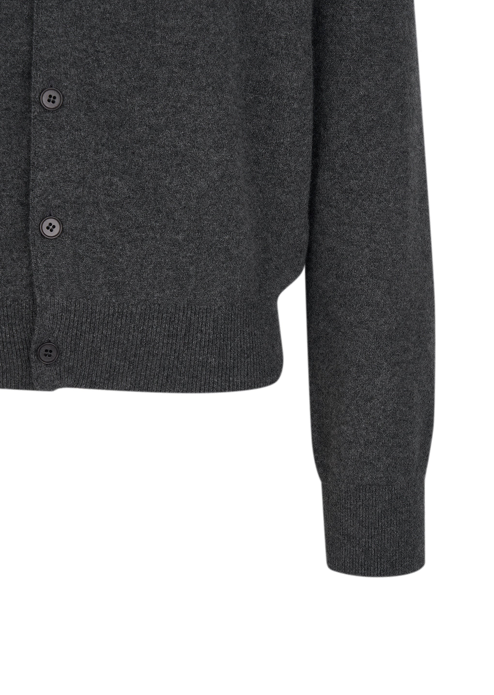 Amomento - Men's Cashmere Crewneck Cardigan (Melange Grey) product image 9 | TRAB K-Fashion Australia