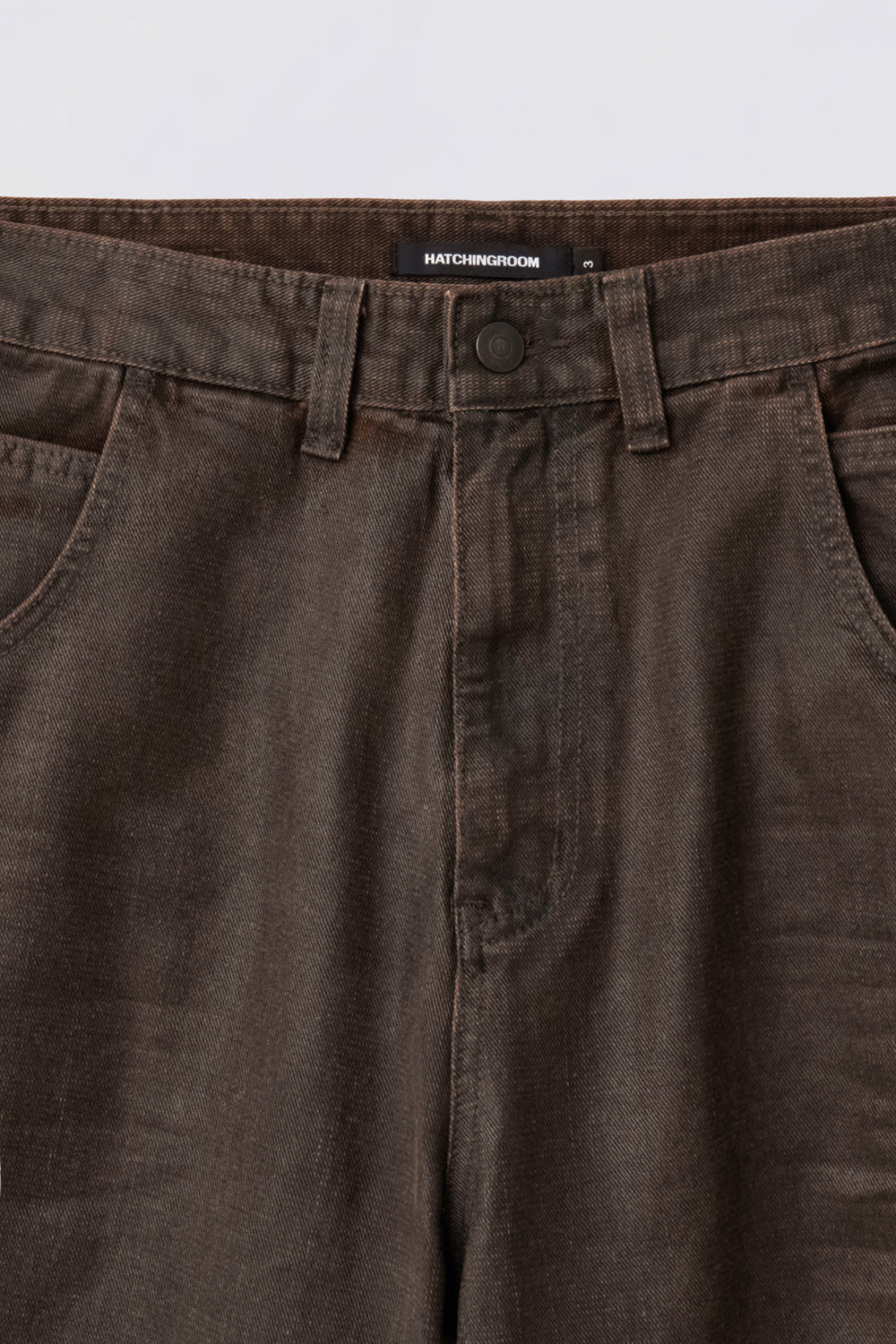 Hatchingroom - VTG Waxed Jeans (Dark Brown) product image 3 | TRAB K-Fashion Australia