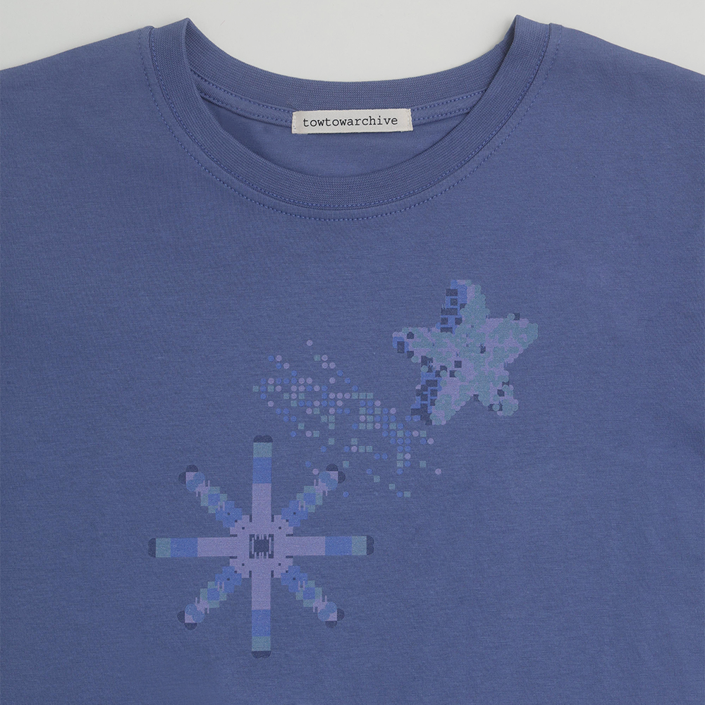 Towtow Archive - Dot Two Star Crop Tee (Purple) product image 1 | TRAB K-Fashion Australia