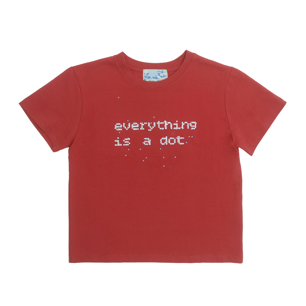 Towtow Archive - Everything Dot Crop Tee (Red) product image 2 | TRAB K-Fashion Australia
